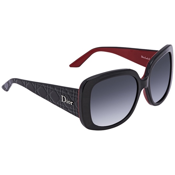 Dior Accessories - New DIOR Black Red Frame Rectangular Sunglasses
